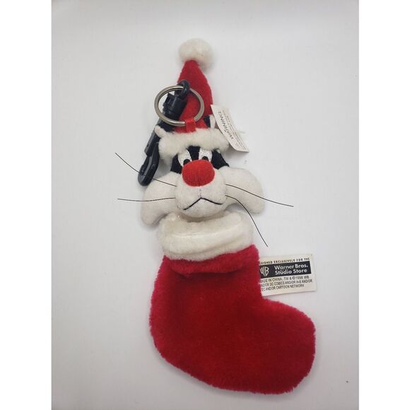 VINTAGE Sylvester the cat Christmas keychain - Picture 1 of 5